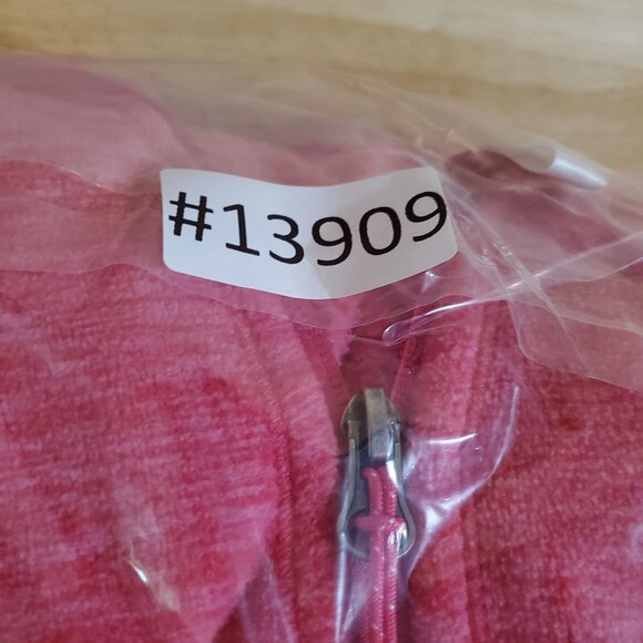 Green Tea Jacket Womens Large Pink Full Zip Polyester Fleece Hoodie - Picture 9 of 9